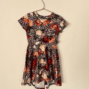 Rockyourkid brown floral short sleeve dress size 4